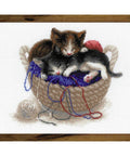 Siuvinėjimo rinkinys Riolis 1724 Kačiukai krepšyje - kaSiulai.lt