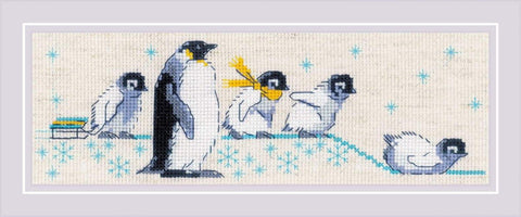 Siuvinėjimo rinkinys Riolis 1975 Pingvinai - kaSiulai.lt