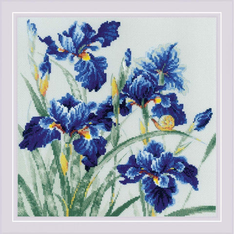 Siuvinėjimo rinkinys RIOLIS Blue Irises 2102 30x30cm - kaSiulai.lt