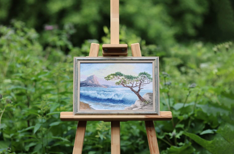 Siuvinėjimo kryželiu rinkinys „Surf“ pajūrio peizažui, kodas S/MM026