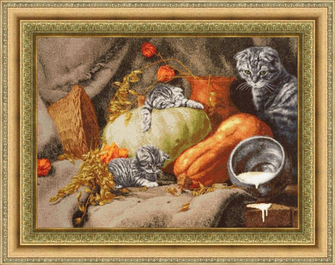 Siuvinėjimo kryželiu rinkinys „Jauki vieta“ dekoratyviniam paveikslui, 41x56 cm, Aida 18 ct