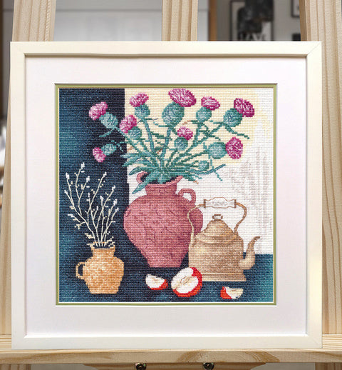 Kryželių siuvinėjimo rinkinys „Rudens motyvai II“, 20×20 cm, kodas S1705