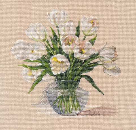 Siuvinėjimo kryželiu rinkinys „Įkvepiant pavasario kvapą“ 21 x 21 cm