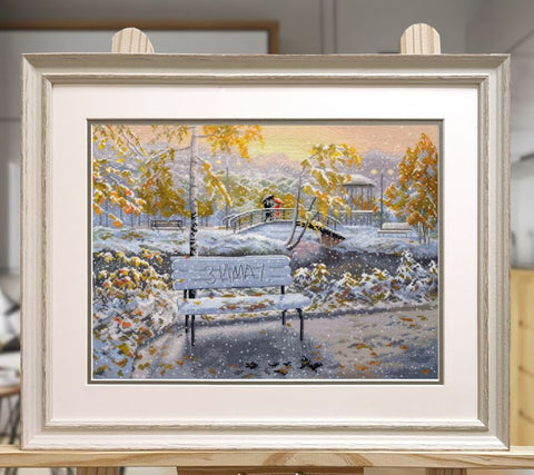 Siuvinėjimo kryželiu rinkinys „Ankstyvas sniegas“ 36 x 27 cm