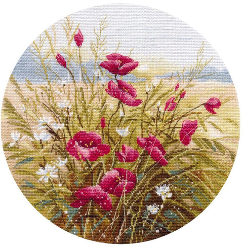 Siuvinėjimo kryželiu rinkinys „Purpurinis šnabždesys“ 25 x 25 cm