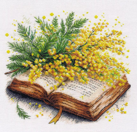 Siuvinėjimo kryželiu rinkinys „Pavasario poezija“ 25 x 23 cm