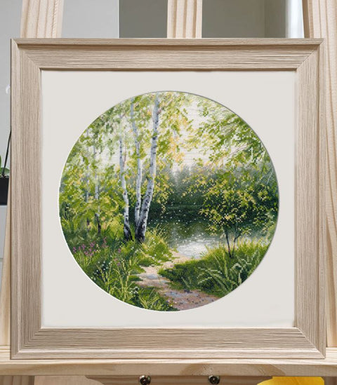 Siuvinėjimo kryželiu rinkinys „Karšta diena“ 25 x 25 cm