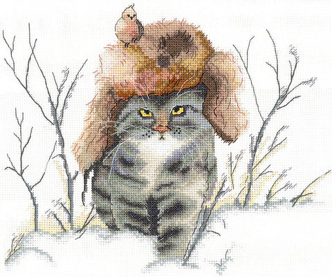 Kryželių siuvinėjimo rinkinys „Meistro medžioklė“, medžioklės motyvas, 22,5 × 19 cm