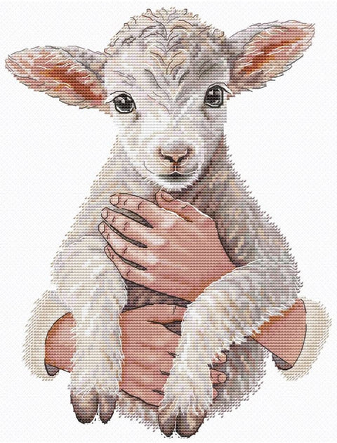 Siuvinėjimo kryželiu rinkinys „Siela glėbyje“ su gyvūnų motyvu, 18 × 23,5 cm, Aida 16 ct