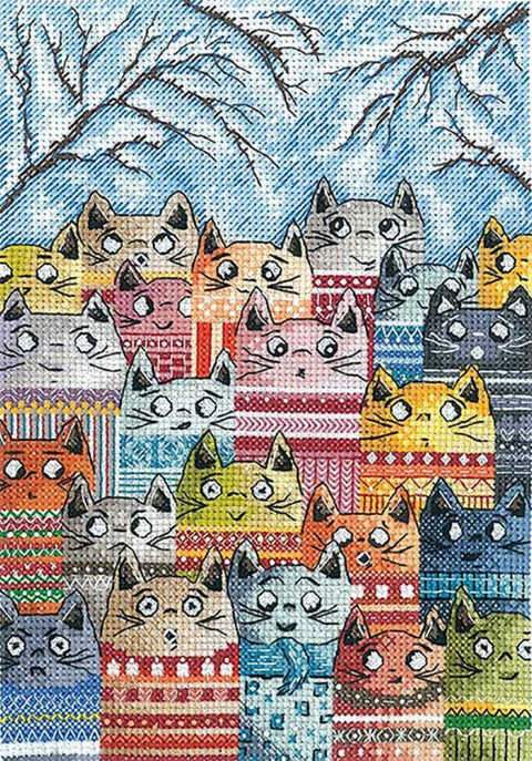 Kryželių siuvinėjimo rinkinys „Pavasario balsai“ 15×21 cm – pavasarinis motyvas