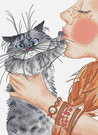 Siuvinėjimo kryželiu rinkinys „Touch-me-not“, 14,5 x 20 cm, SANN-40 dizainas