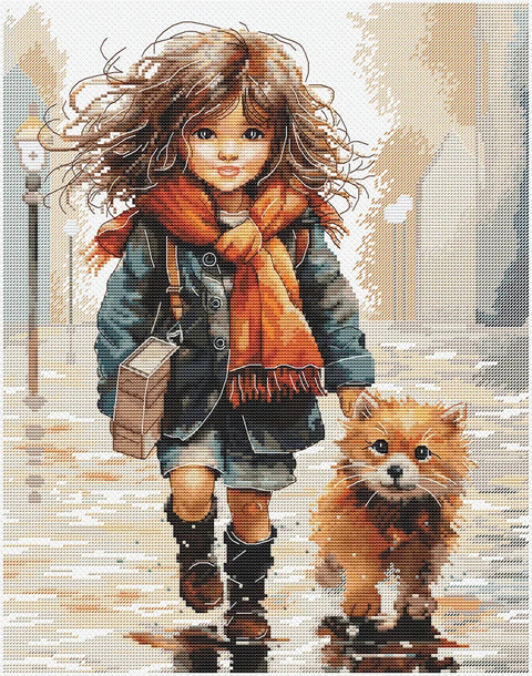 Siuvinėjimo kryželiu rinkinys „Per balas“, 23x29 cm, SANP-74