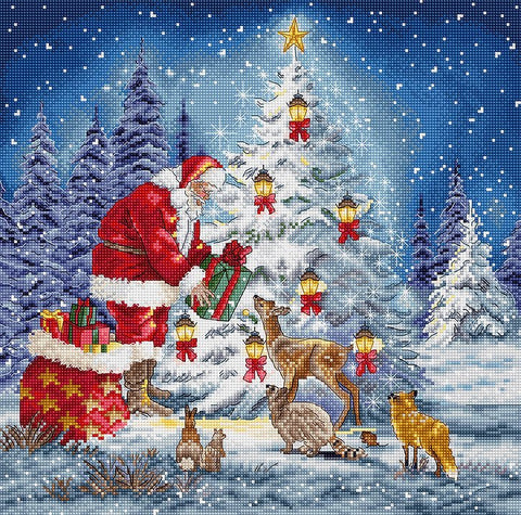 Siuvinėjimo rinkinys Santa 29x29cm SLETIL8200 - 🧶kaSiulai.lt