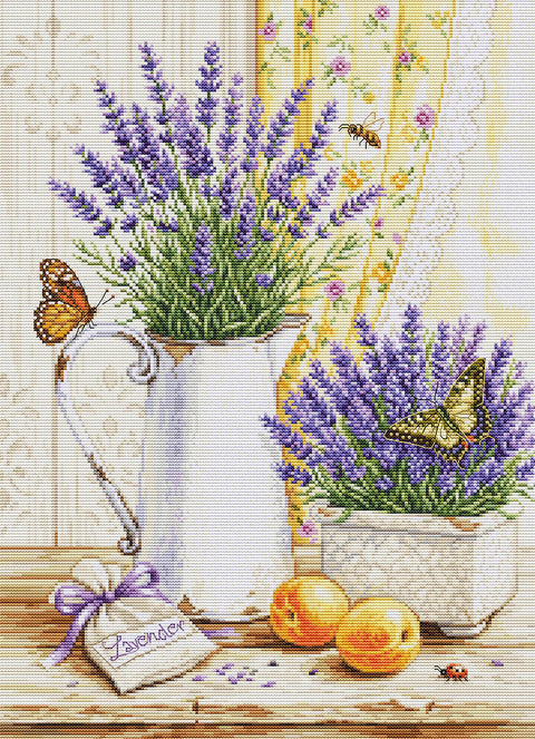 Siuvinėjimo kryželiu rinkinys „Levandų kvapas“ 29 x 40 cm