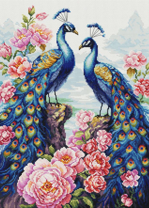 Siuvinėjimo kryželiu rinkinys „Harmonija tarp mūsų“ gyvūnų sieniniam paveikslui 25x35 cm