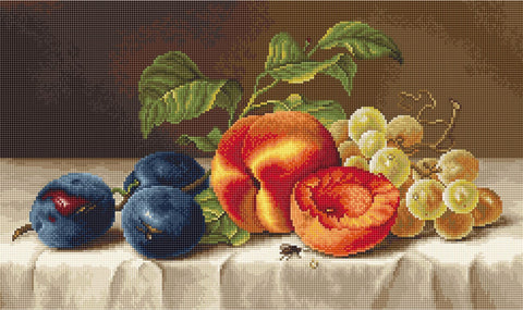 Luca‑S natiurmorto petit point siuvinėjimo rinkinys – Zweigart 25 ct, 24.5×14.5 cm, 57 spalvų (Anchor siūlai)