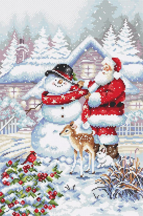 Siuvinėjimo rinkinys Snowman and Santa SLETIL8015 - 🧶kaSiulai.lt