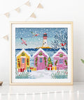 Siuvinėjimo rinkinys Snowy Sea Cottages 23x22cm SLETIL9915 - 🧶kaSiulai.lt