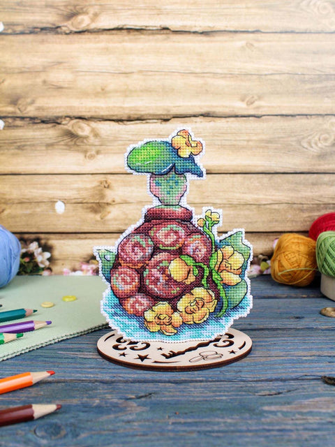 Siuvinėjimo kryželiu rinkinys „Vėžliukas Tortilija“ paveikslui, 14x11 cm