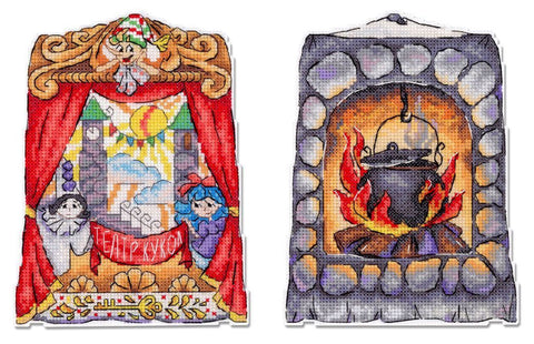 Siuvinėjimo kryželiu rinkinys „Teatras“ SR-1190, 17x13 cm scenos motyvas