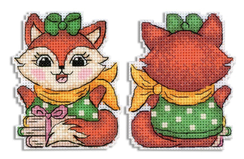 Siuvinėjimo kryželiu komplektas „Linksmas mažasis laputis“ 9x7 cm