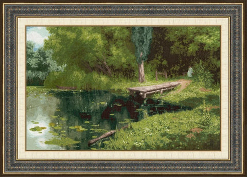 Skaičiuojamo kryželio komplektas „Apžėlęs tvenkinys“ (1879) — Zolotoe Runo - kaSiulai.lt