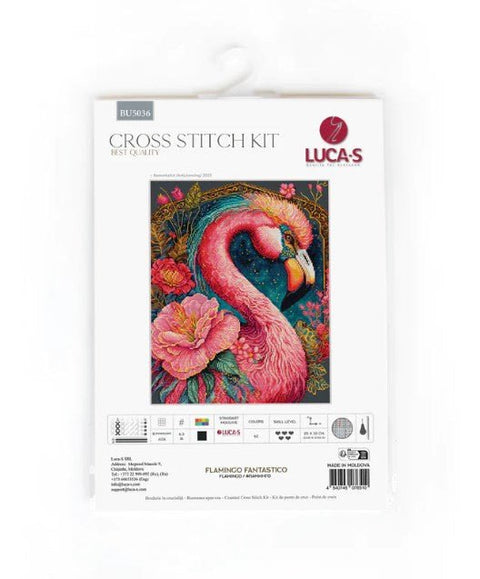Skaičiuotas siuvinėjimo komplektas Flamingo Fantastico, 25×32 cm - kaSiulai.lt