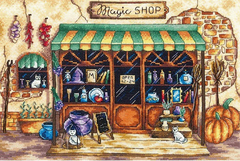Skaičiuoto kryželio siuvinėjimo komplektas Aida 16 ct, 33 spalvos, 28,5×19 cm - kaSiulai.lt