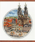 Skaičiuoto siuvinėjimo komplektas „Nuostabioji Praha“ — detalus Prahos panoramos vaizdas - kaSiulai.lt