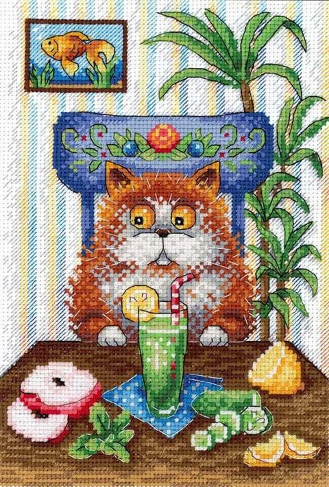 „Smoothie“ siuvinėjimo komplektas (Aida 14) 22×15 cm, 29 spalvų - kaSiulai.lt