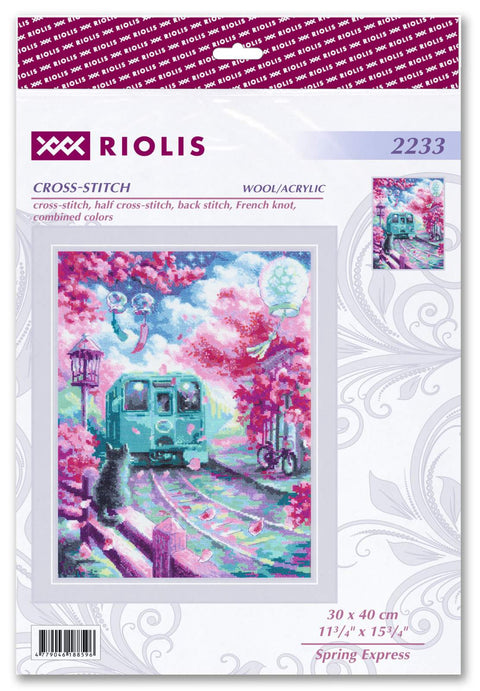 RIOLIS siuvinėjimo rinkinys "Spring Express" Nr. 2233 (30×40 cm)