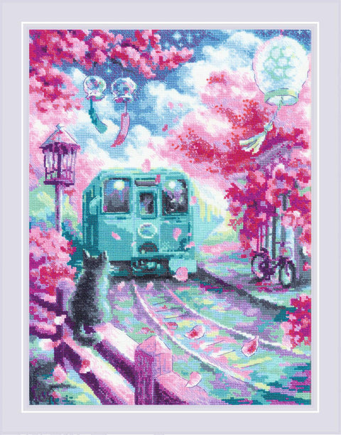 RIOLIS siuvinėjimo rinkinys "Spring Express" Nr. 2233 (30×40 cm)