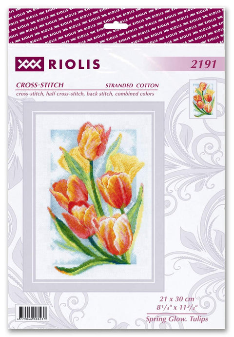 Pavasario spindesys — tulpės, siuvinėjimo rinkinys RIOLIS Nr. 2191