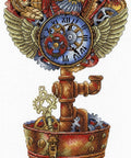 Stilingas steampunk topiarijos siuvinėjimo rinkinys — Aida 18, 28 spalvų, 36×18 cm - kaSiulai.lt
