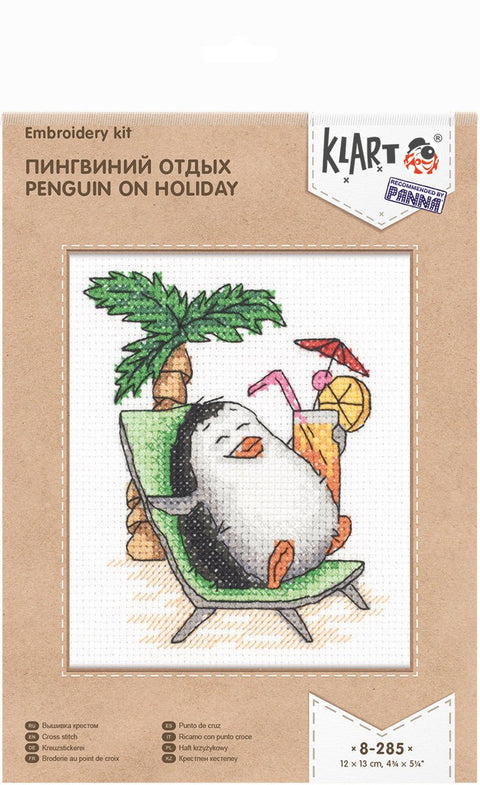 Šventinis siuvinėjimo komplektas „Pingvinas“ — puiki dovana vaikams - kaSiulai.lt