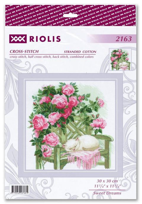 RIOLIS siuvinėjimo rinkinys "Sweet Dreams" Nr.2163 — 30×30 cm, 14ct balta AIDA, 18 spalvų