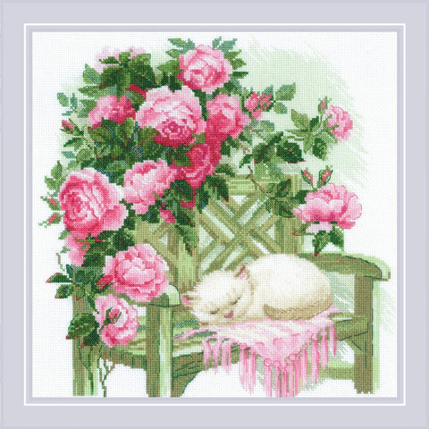 RIOLIS siuvinėjimo rinkinys "Sweet Dreams" Nr.2163 — 30×30 cm, 14ct balta AIDA, 18 spalvų