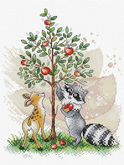 „Sweet Harvest“ kryželiu siuvimo komplektas — Aida 14, 22×18 cm - kaSiulai.lt
