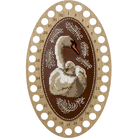 Siuvinėjimo kryželiu rinkinys su dirbtinės odos siūlų organizatoriumi – Wonderland Crafts