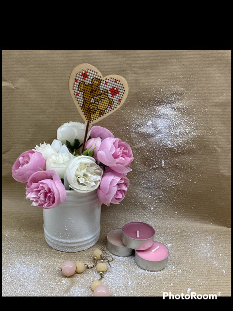 Torto dekoracija Širdis „Meškučiai“ KF022/24 - 1 - kaSiulai.lt