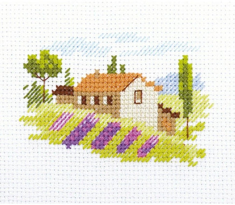 Toskana — kompaktiškas kryželių siuvinėjimo rinkinys, Aida 14, 8×6 cm - kaSiulai.lt