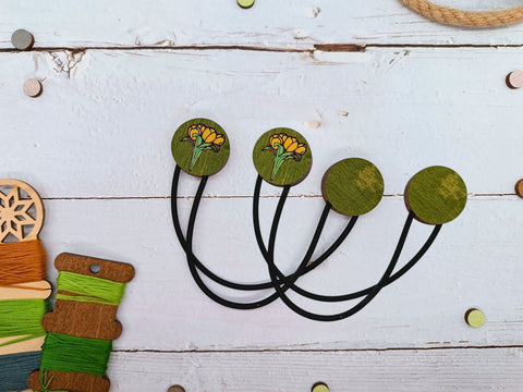 Užuolaidų magnetiniai laikikliai Tulpės, 2 vnt. KF040/1G - kaSiulai.lt