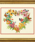 Vėjo gėlių vainikas (34.56 x 27.94 cm) - DIMENSIONS siuvinėjimo kryželiu rinkinys - kaSiulai.lt
