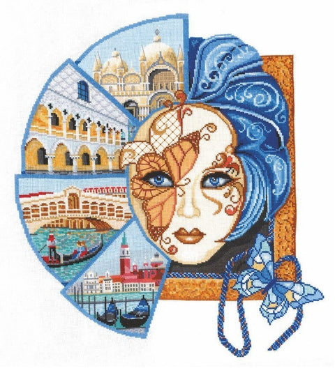 Venecijos kaukė SANV - 29 — Andriana siuvinėjimo komplektas - kaSiulai.lt