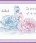 Vestuvių „Gulbės“ siuvinėjimo komplektas – Zweigart 16 ct, PNK Kirov, 22×15 cm - kaSiulai.lt