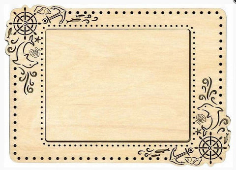 Vidutinis siuvinėjimo rėmas „Jūra“, 4 mm fanera, natūralus - kaSiulai.lt