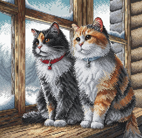 „Šilti Namai“ kryželiu siuvinėjimo rinkinys, 16 ct Aida, 26x25 cm, AVA-P120