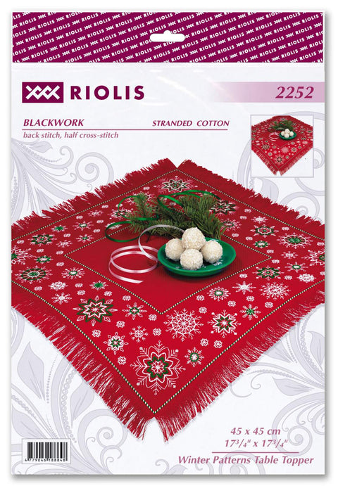 Stalo užtiesalas „Žiemos raštai“ — siuvinėjimo rinkinys RIOLIS Nr. 2252