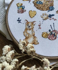 Žavingas korgis — Aida 16 ct siuvinėjimo komplektas, 21×21 cm - kaSiulai.lt