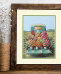 Žavingas kryželiu siuvinėjimo komplektas „Gėlės“ 22×30 cm - kaSiulai.lt